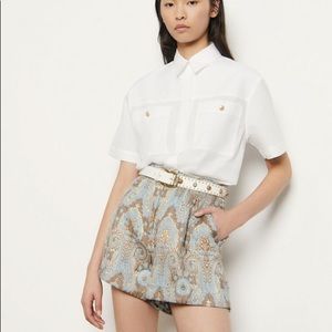 Sandro Ori Metallic Jacquard shorts